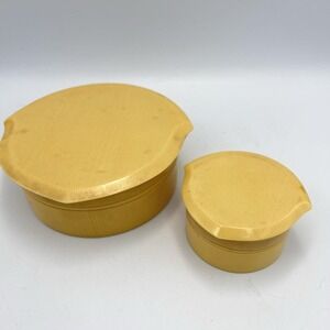 2 Vintage Lady Hamilton Colonial‎ Celluloid Vanity Boxes Trinket Jewelry Case